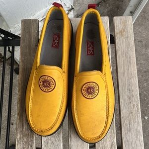 Anne Klein Mustard Yellow Waterproof Slip On Rain Loafers